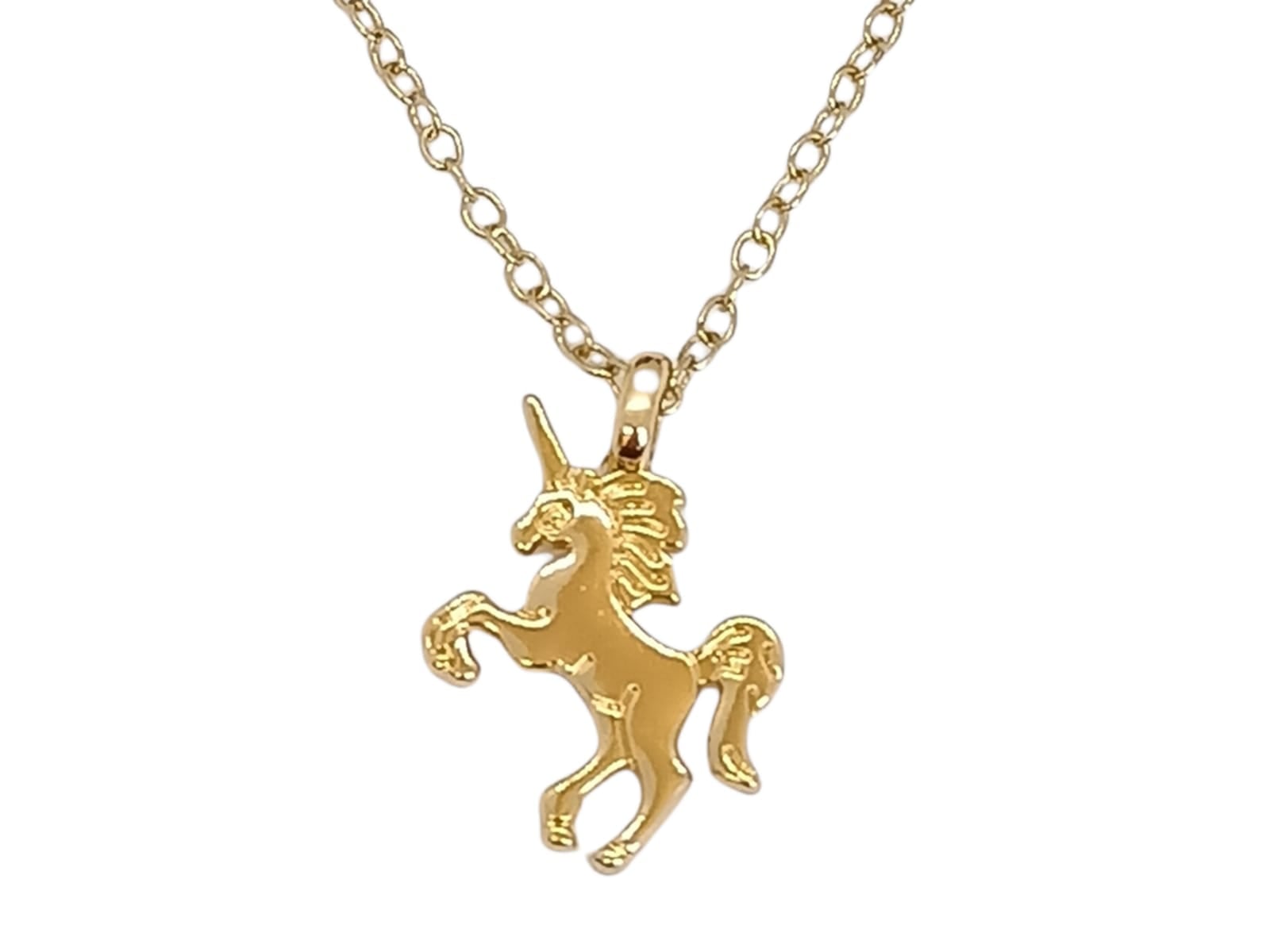 COLGANTE UNICORNIO BAÑO DE ORO NIÑAS MUJERES - 1