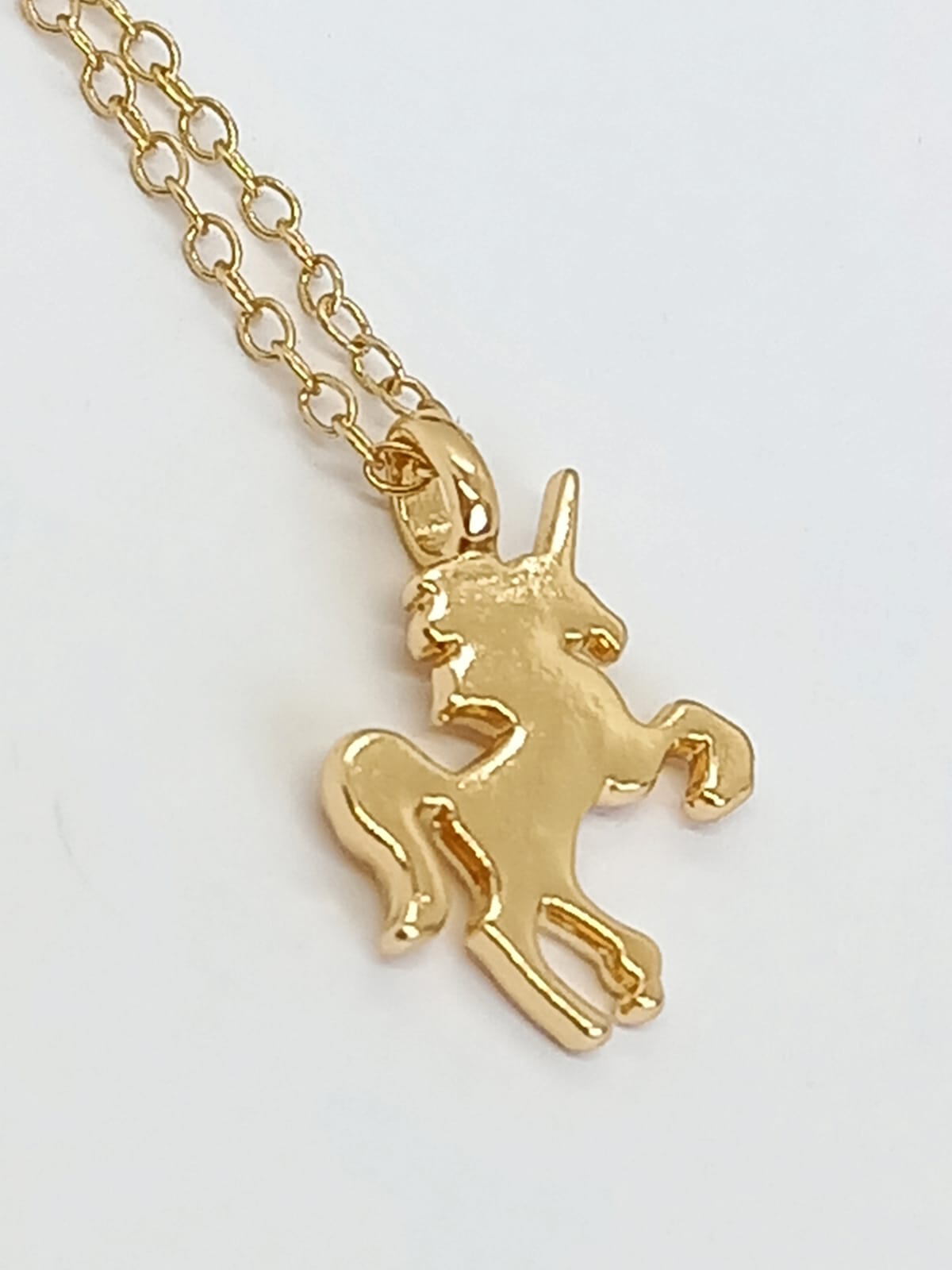 COLGANTE UNICORNIO BAÑO DE ORO NIÑAS MUJERES - 2