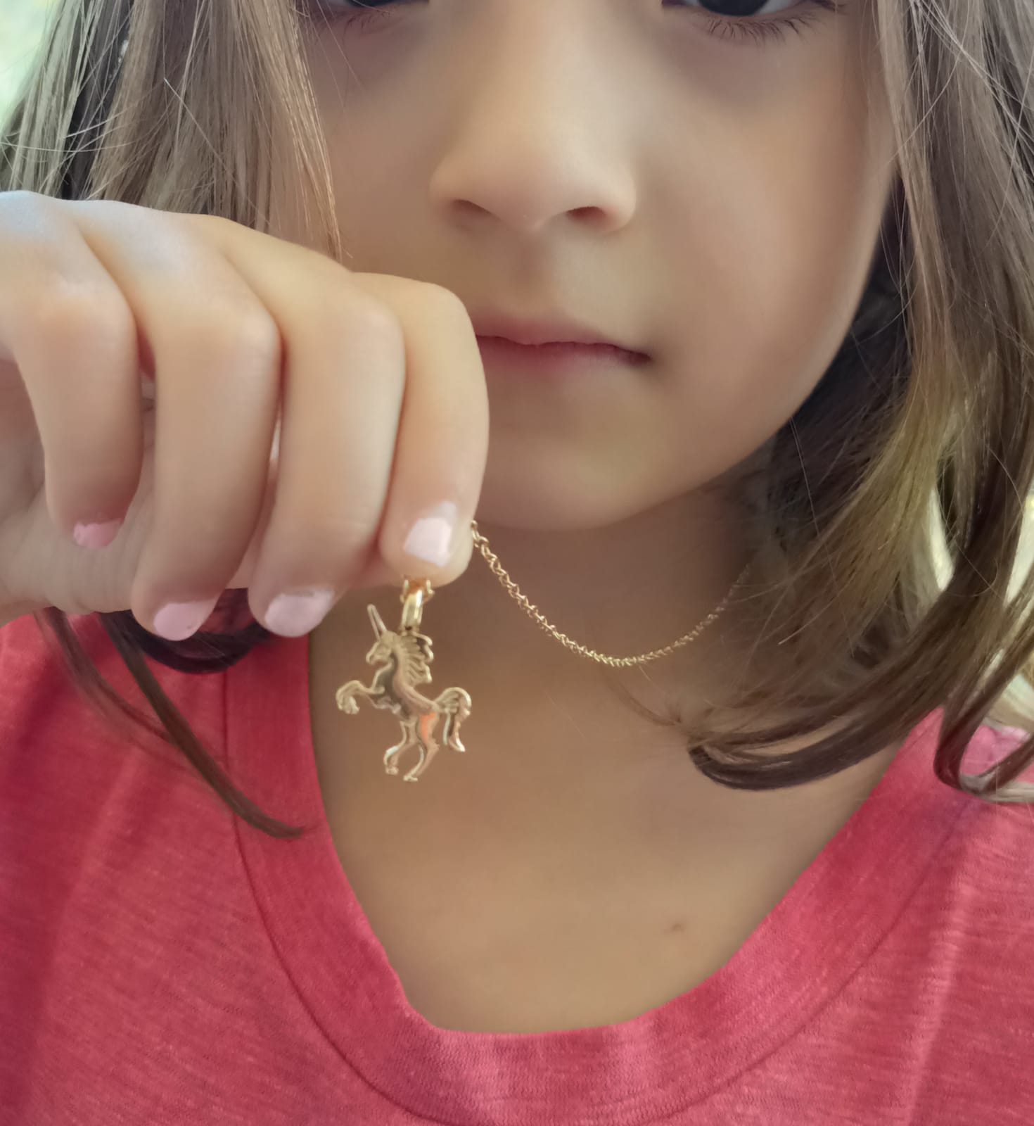 COLGANTE UNICORNIO BAÑO DE ORO NIÑAS MUJERES - 4