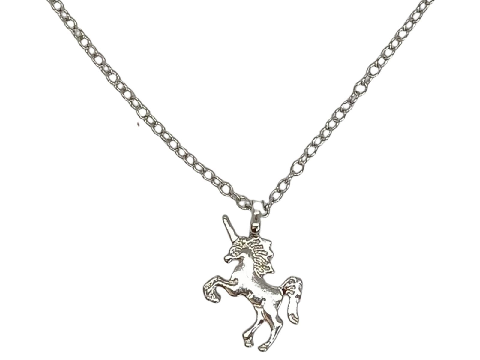 COLGANTE UNICORNIO PLATEADO NIÑAS MUJERES - 1