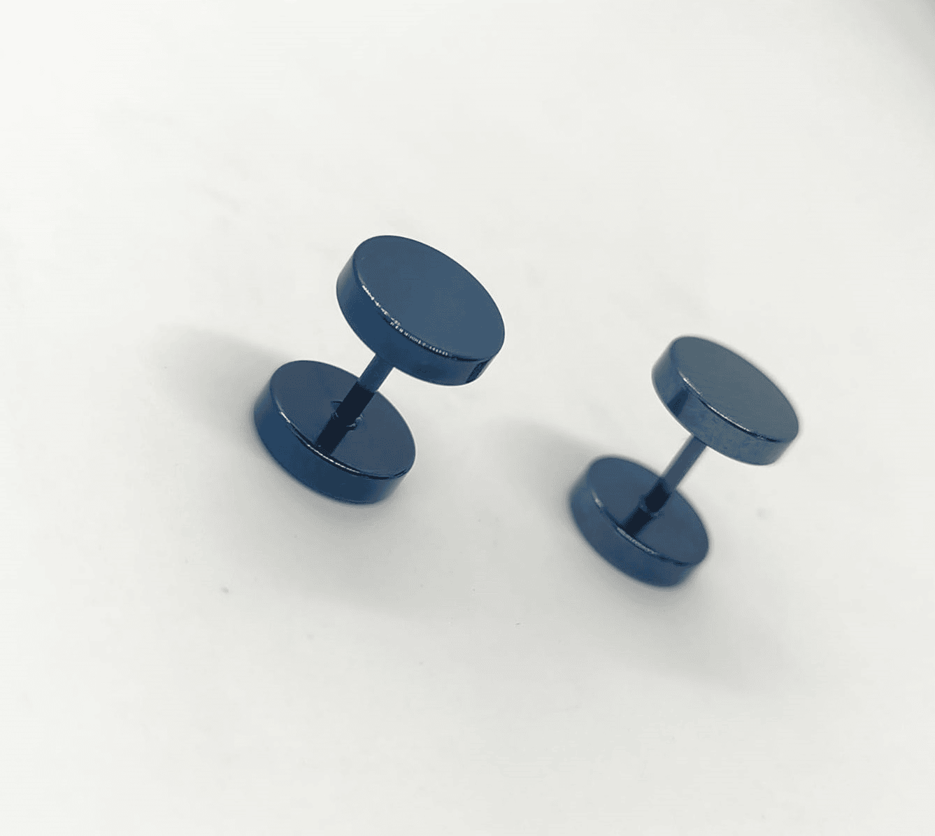 AROS BARBELL PUNK AZUL ELECTRICO SIN GENERO 8MM - 1