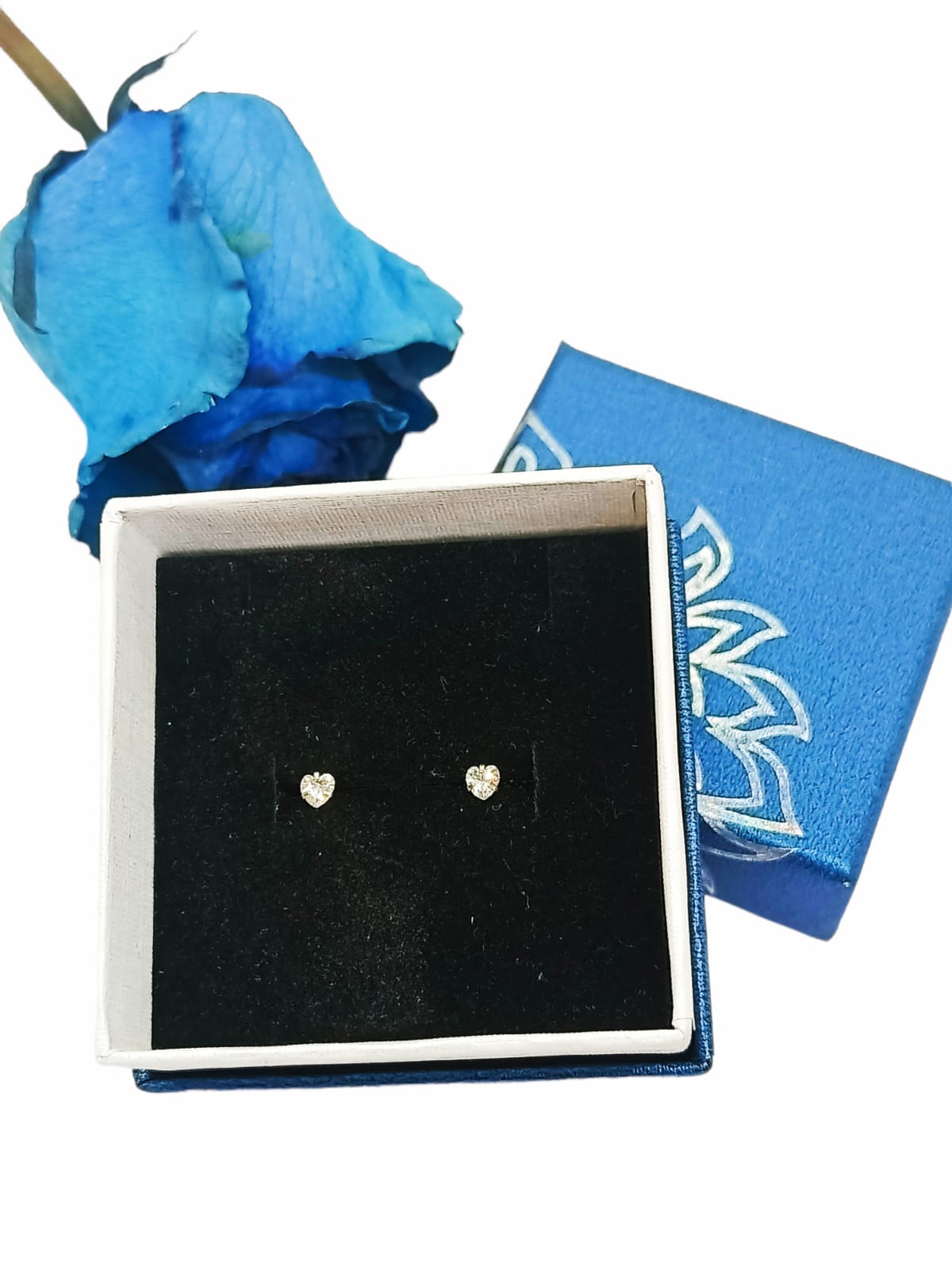 AROS DE SEGURIDAD EL BAÚL DE JUMA PUNTOS LUZ ZIRCONIO BLANCO CORAZON 3MM HIPOALERGÉNICO ACERO - 4