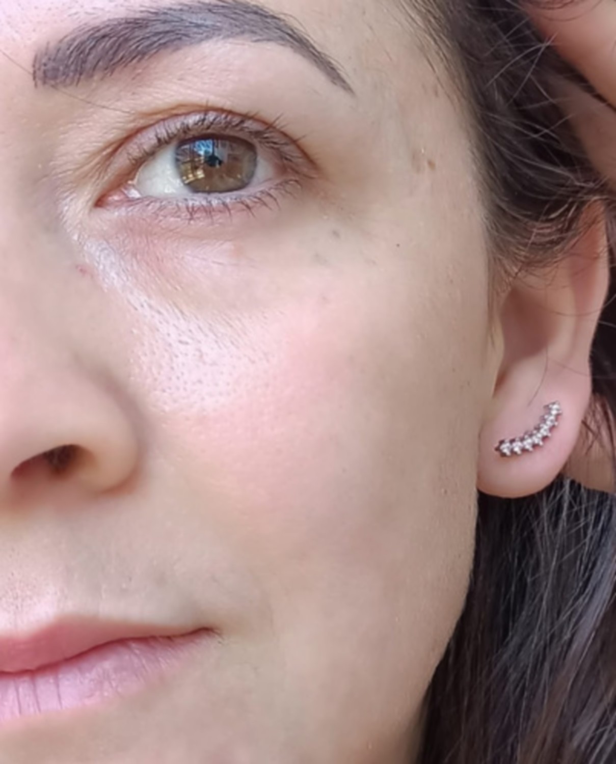 PENDIENTES CURVOS EL BAÚL DE JUMA HIPOLAERGENICOS ZIRCONIO ROSA PIERCING HELIX ACERO - 2