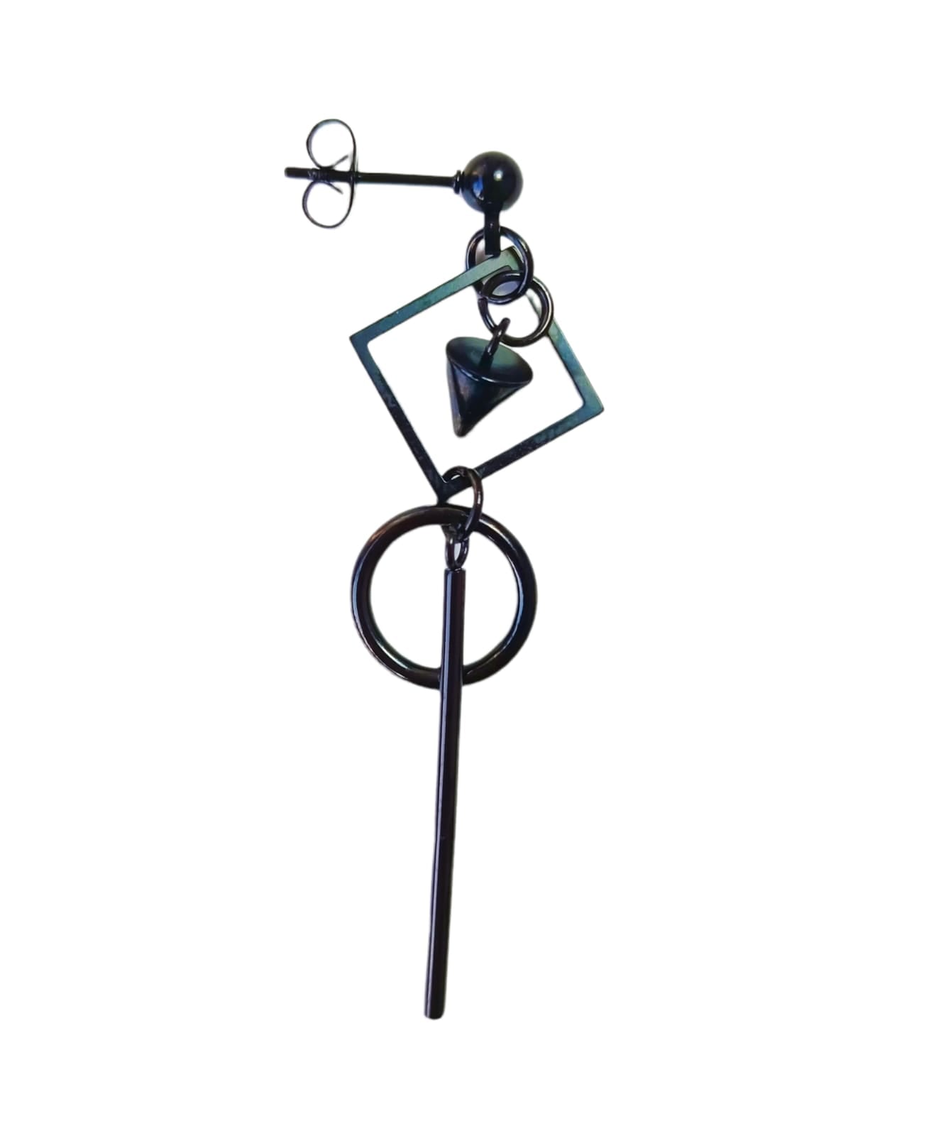 PENDIENTE LARGO COLGANTE KPOP FIGURAS COSPLAY PUNK NEGRO UNIDAD - 1