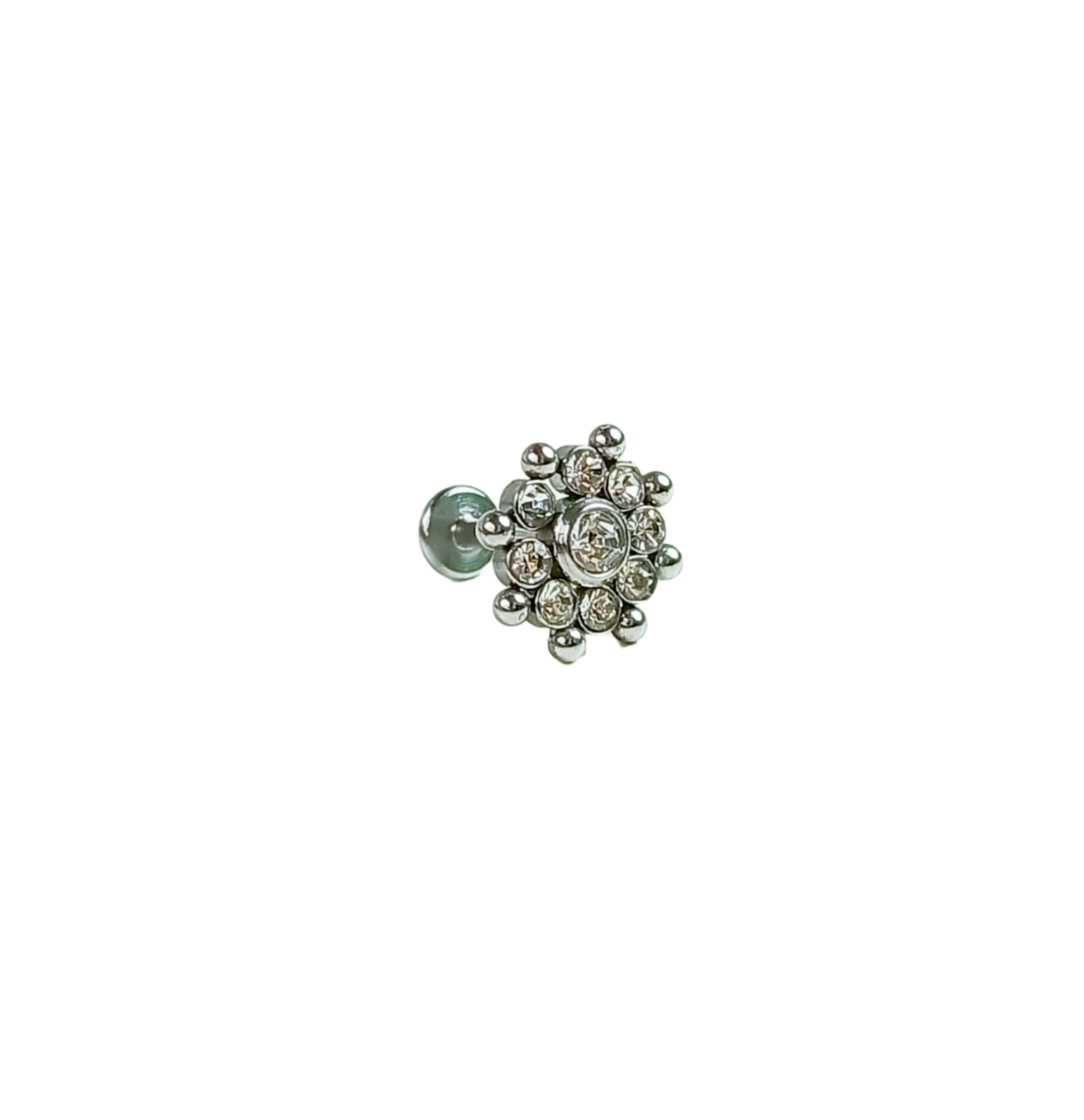 PIERCING OREJA TRAGUS CONCH LABRET MODELO FLOR HIPOALERGENICO UNIDAD - 1