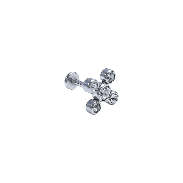 PIERCING PUNTO LUZ TRAGUS CONCH LABRET MODELO DRONE HIPOALERGÉNICO UNIDAD - 1