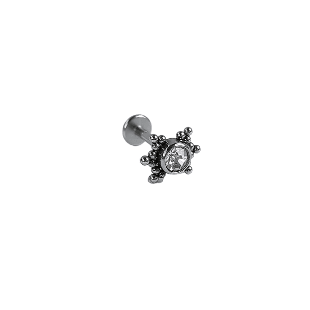 PIERCING OREJA TRAGUS CONCH LABRET MODELO SPIDER HIPOALERGÉNICO UNIDAD - 1
