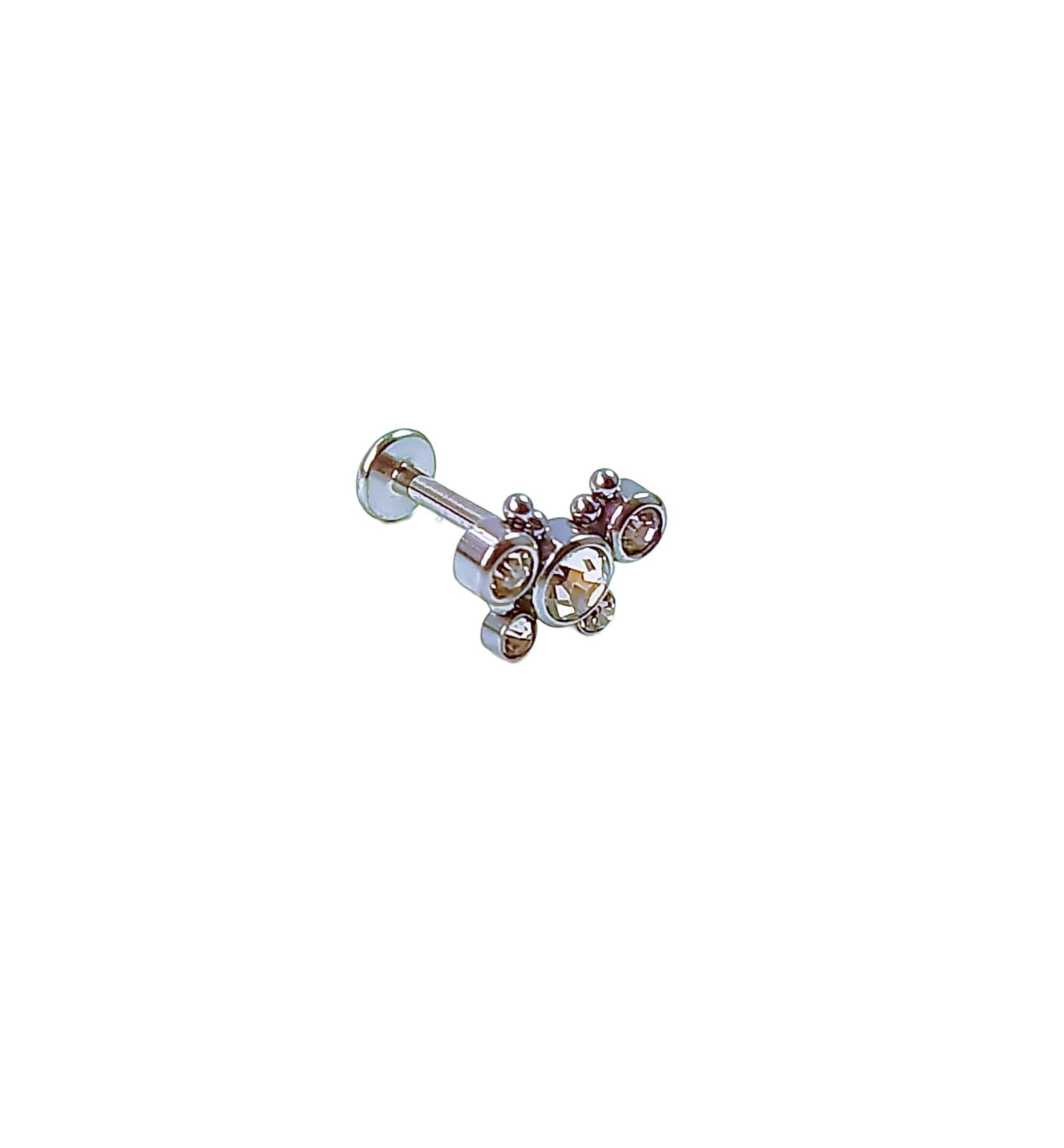 PIERCING OREJA TRAGUS CONCH LABRET MODELO MARIPOSA HIPOALERGÉNICO UNIDAD - 1