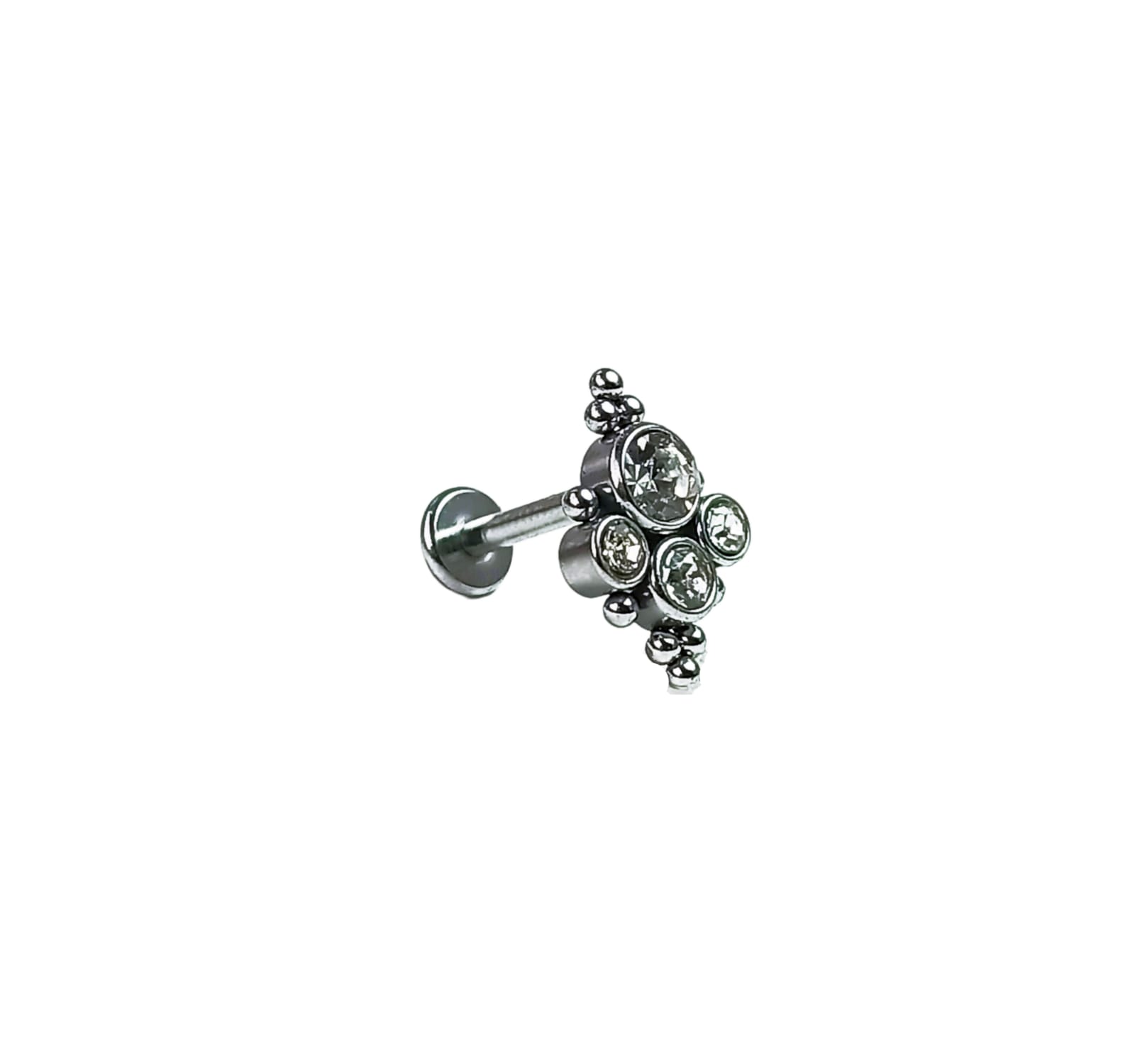 PIERCING OREJA TRAGUS CONCH LABRET MODELO STELLA HIPOALERGENICO UNIDAD - 3