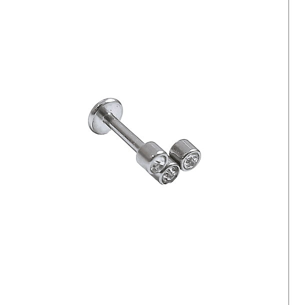 PIERCING OREJA TRAGUS CONCH LABRET MODELO TRIADA HIPOALERGENICO UNIDAD - 1