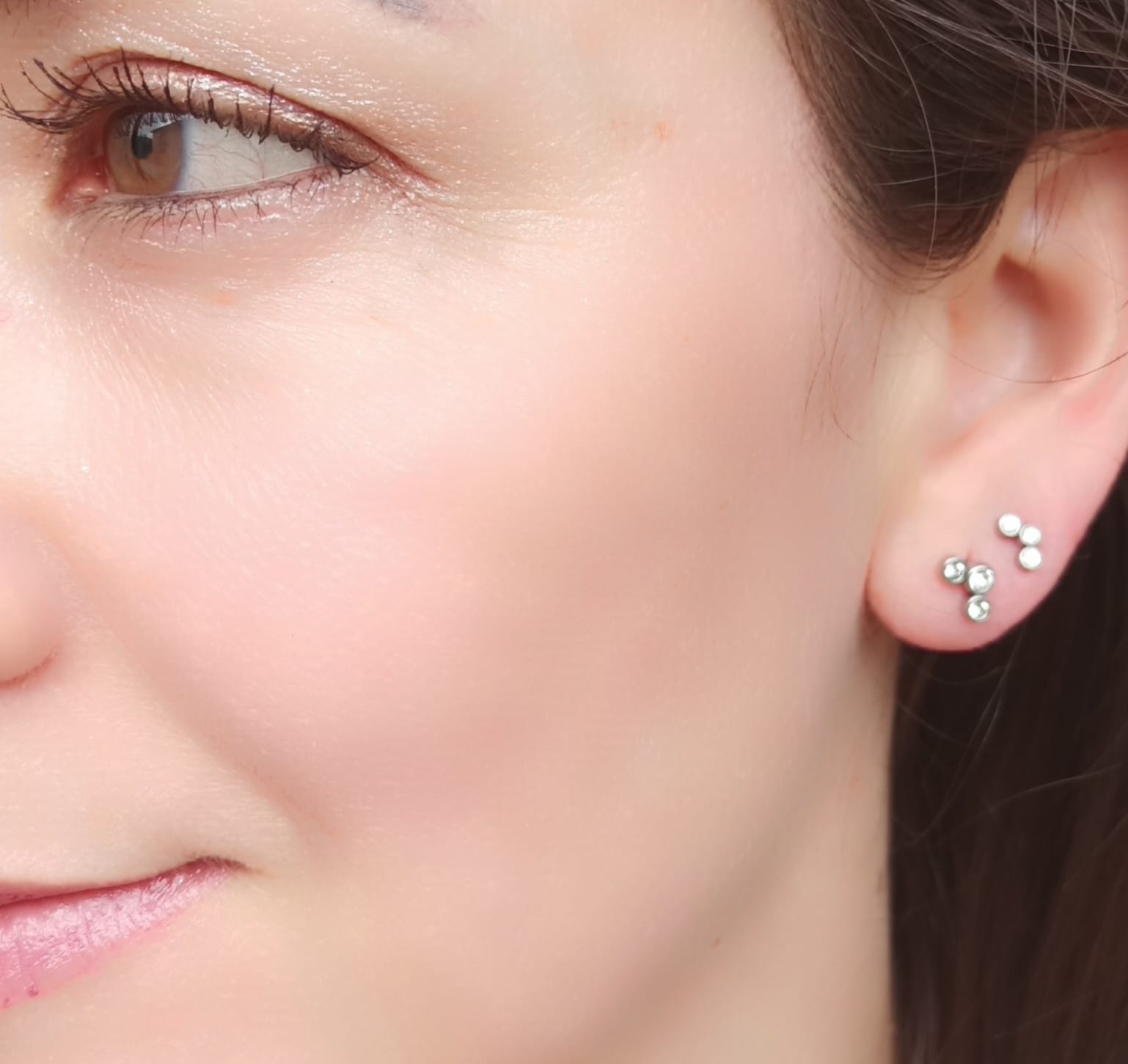 PIERCING OREJA TRAGUS CONCH LABRET MODELO TRIADA HIPOALERGENICO UNIDAD - 3