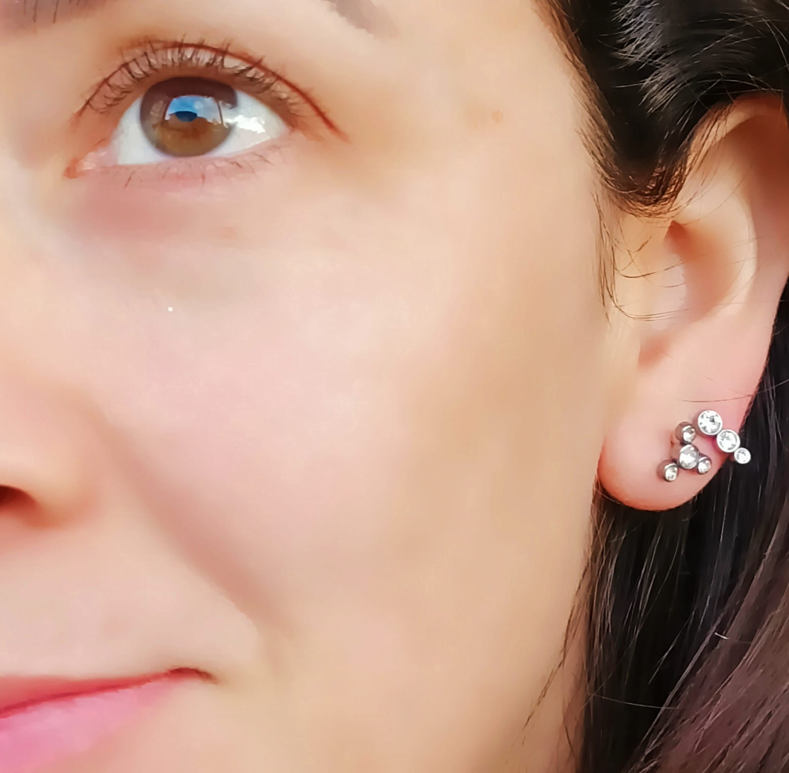PIERCING TRAGUS CONCH LABRET MODELO TROIS HIPOALERGÉNICO HELIX UNIDAD PUNK - 3