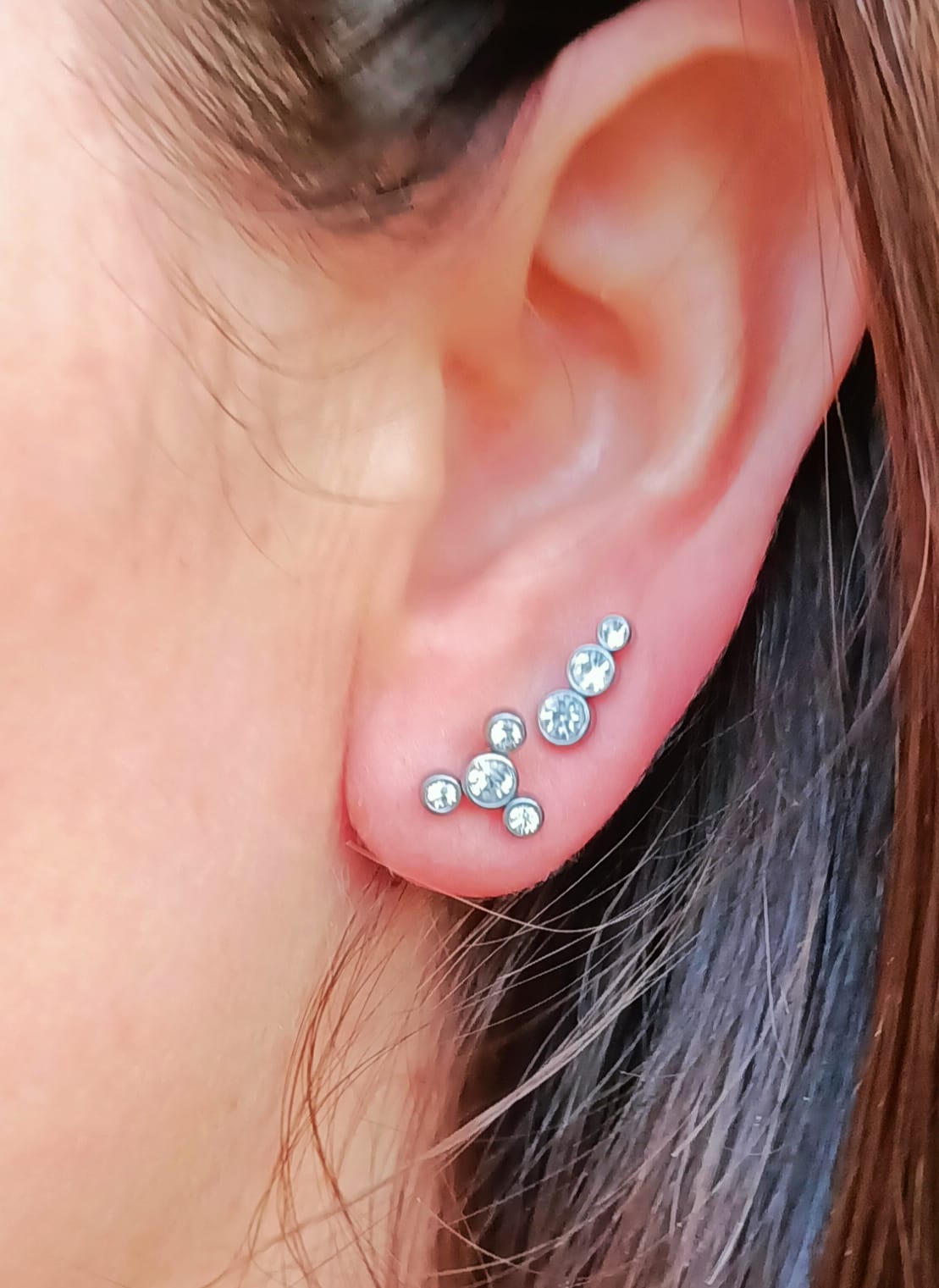 PIERCING TRAGUS CONCH LABRET MODELO TROIS HIPOALERGÉNICO HELIX UNIDAD PUNK - 4