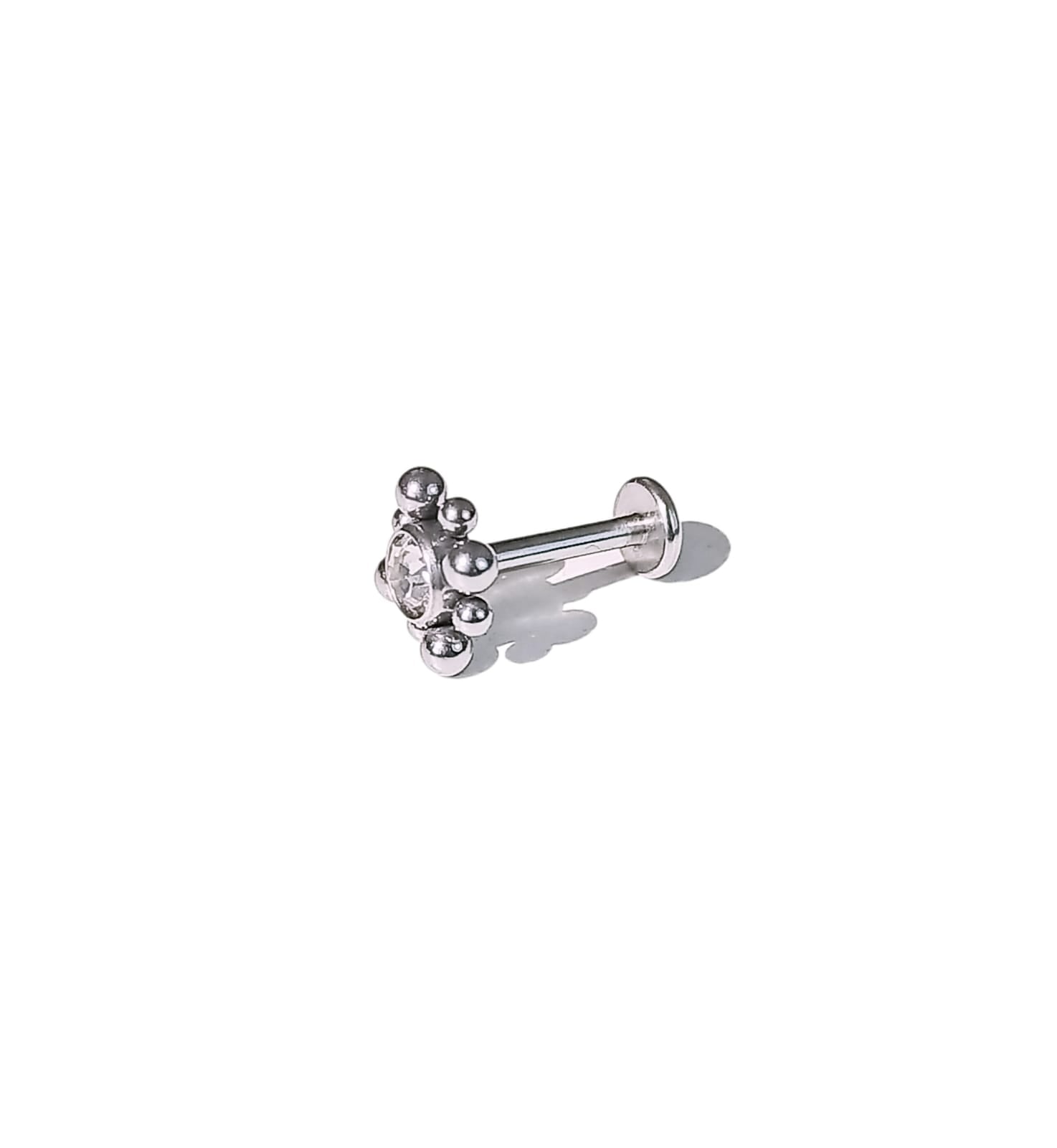 PIERCING OREJA TRAGUS CONCH LABRET MODELO PETALOS HIPOALERGENICO UNIDAD - 3