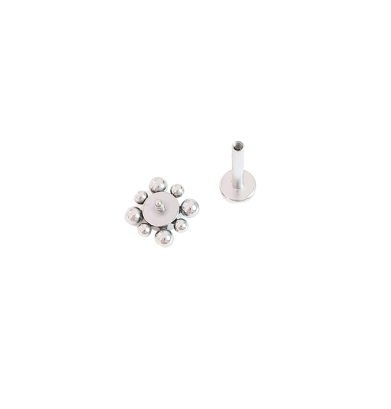 PIERCING OREJA TRAGUS CONCH LABRET MODELO PETALOS HIPOALERGENICO UNIDAD - 4