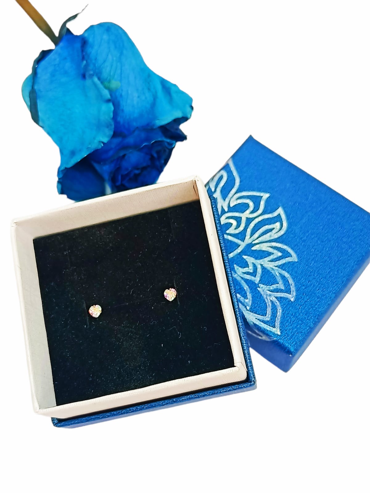 AROS SEGURIDAD PUNTO LUZ ZIRCONIO TORNASOL 3MM FIGURA CORAZON HIPOALERGÉNICOS - 4