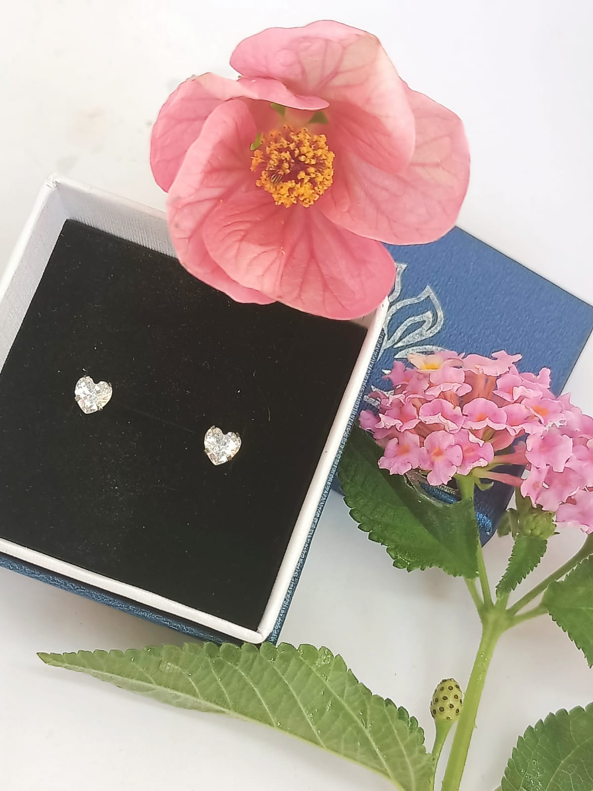 AROS SEGURIDAD PUNTOS LUZ ZIRCONIO BLANCO FIGURA CORAZON 5MM HIPOALERGÉNICO - 3