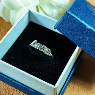 ANILLOS EL BAÚL DE JUMA PLUMAS ALAS ZIRCONIA PLATA 925 AJUSTABLE A TU MEDIDA - 1