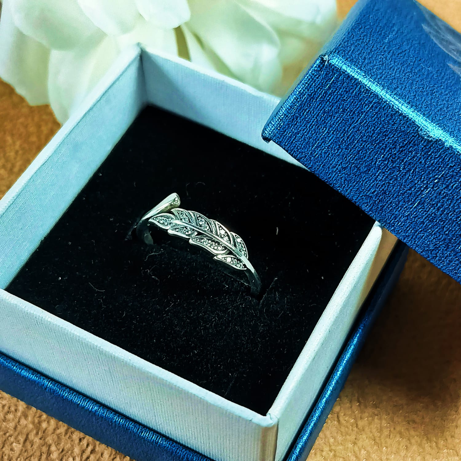 ANILLOS EL BAÚL DE JUMA PLUMAS ALAS ZIRCONIA PLATA 925 AJUSTABLE A TU MEDIDA - 4