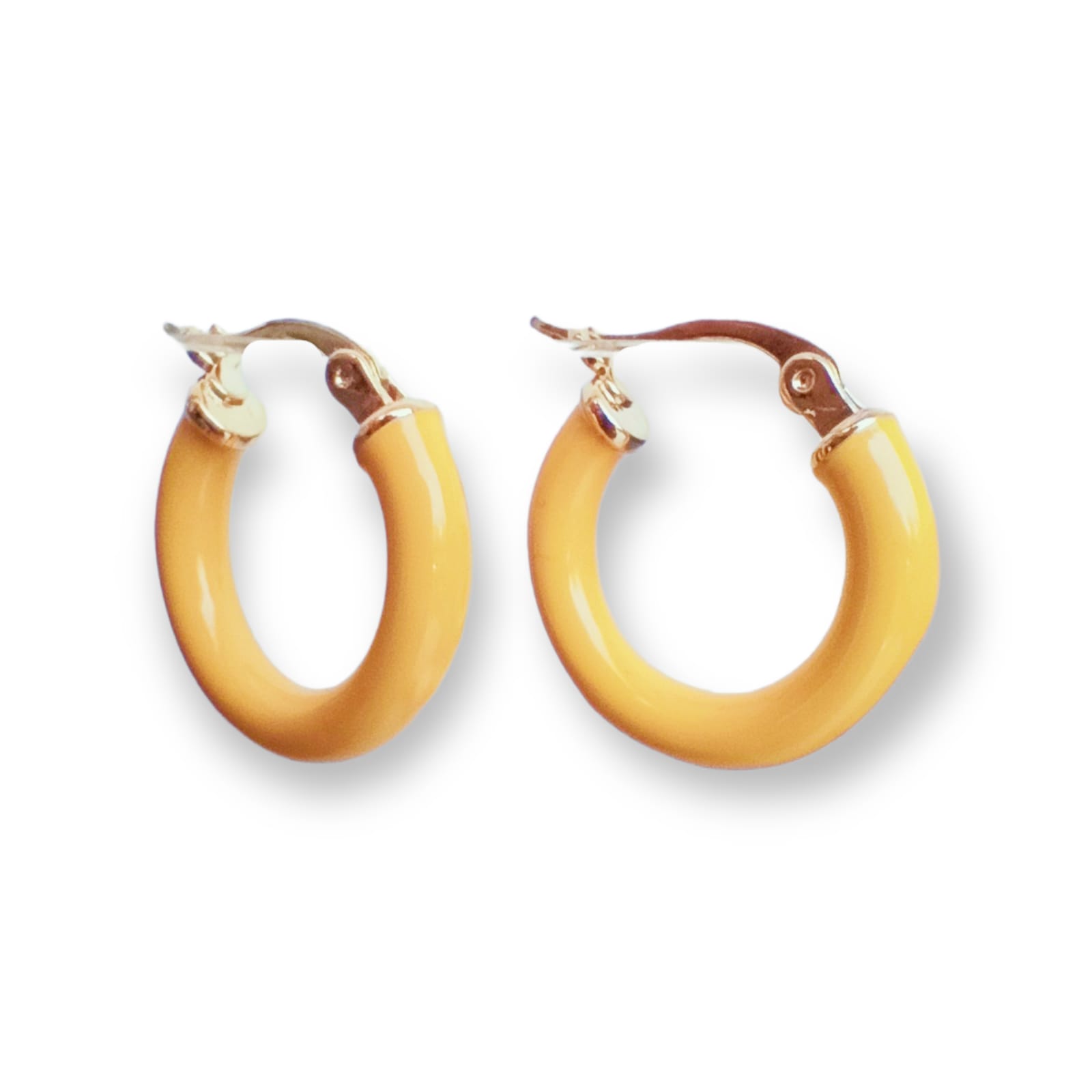 ARGOLLAS EL BAÚL DE JUMA HOOP CHAPADAS EN ORO 18K AMARILLO NEON - 1