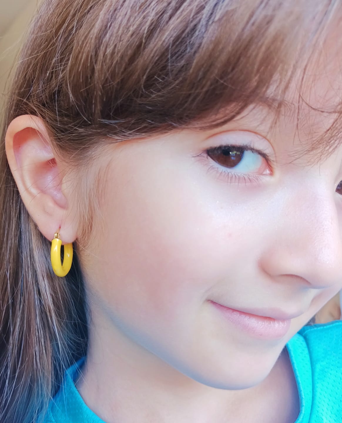 ARGOLLAS EL BAÚL DE JUMA HOOP CHAPADAS EN ORO 18K AMARILLO NEON - 3