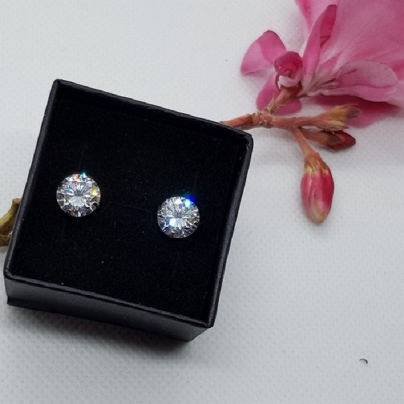 PENDIENTES EL BAÚL DE JUMA ARETES AROS PUNTOS LUZ EN PLATA 925 ZIRCONIA 7MM - 2