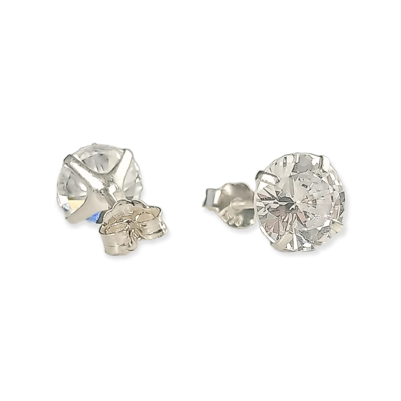 PENDIENTES EL BAÚL DE JUMA ARETES AROS PUNTOS LUZ EN PLATA 925 ZIRCONIA 7MM - 4