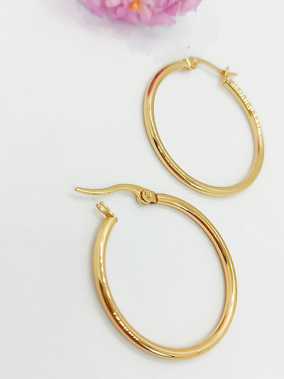 ARGOLLAS EL BAÚL DE JUMA HOOP 25MM CHAPADAS EN ORO 18K - 4