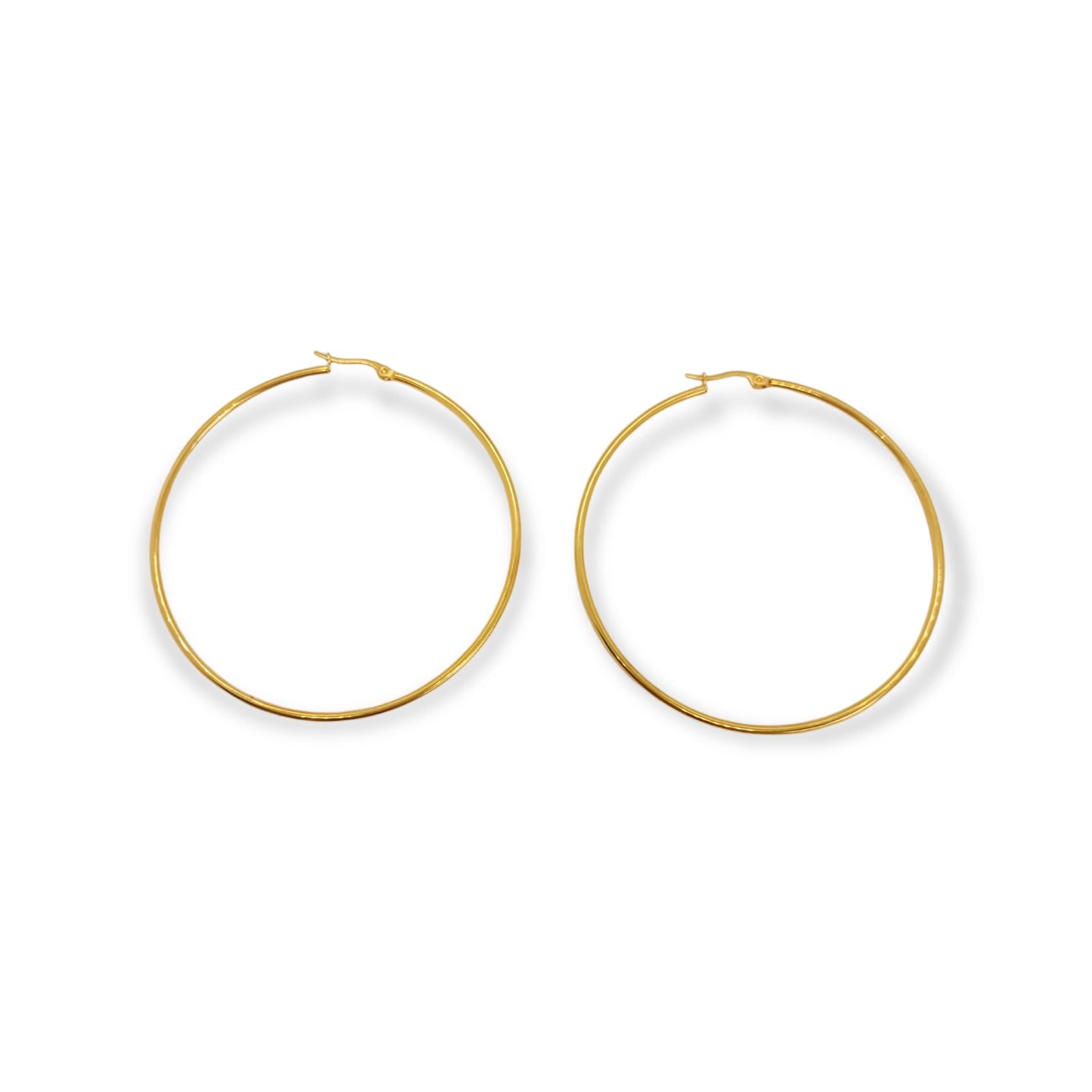 MAXI ARGOLLAS EL BAÚL DE JUMA HOOP CLASICAS 65MM CHAPADAS EN ORO 18K - 1