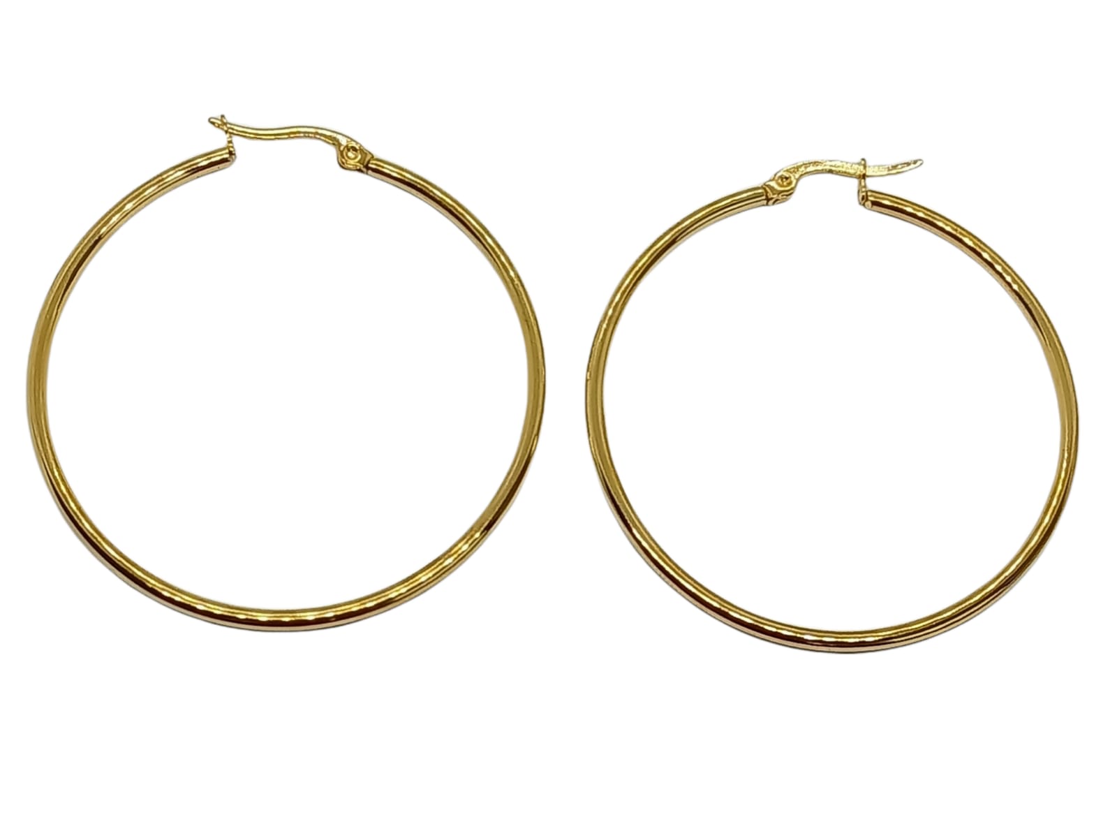 ARGOLLAS EL BAÚL DE JUMA HOOP 45MM CHAPADAS EN ORO 18KL - 1