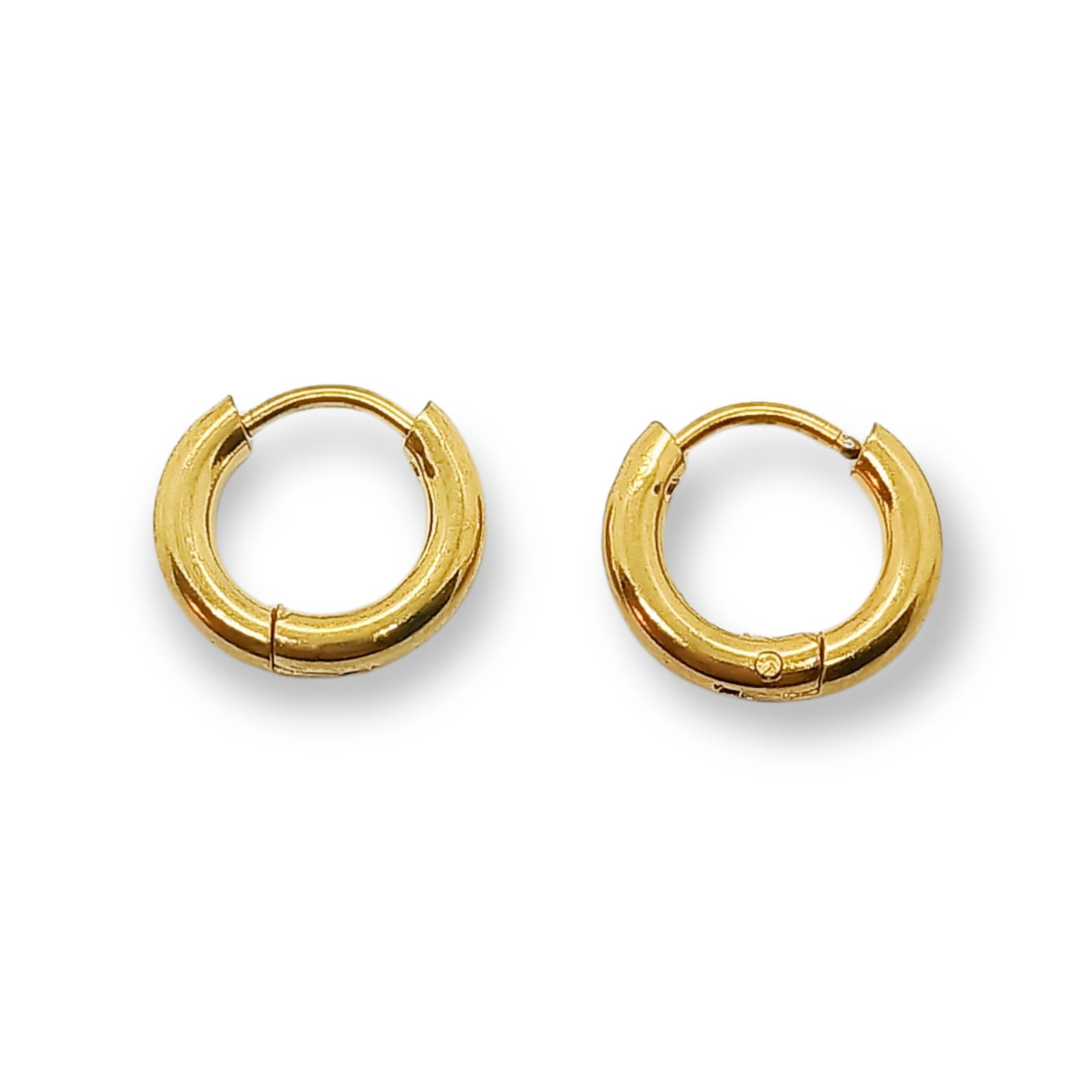 ARGOLLAS EL BAÚL DE JUMA HUGGIES CHICAS 8MM ENCHAPADAS EN ORO 18KL - 1