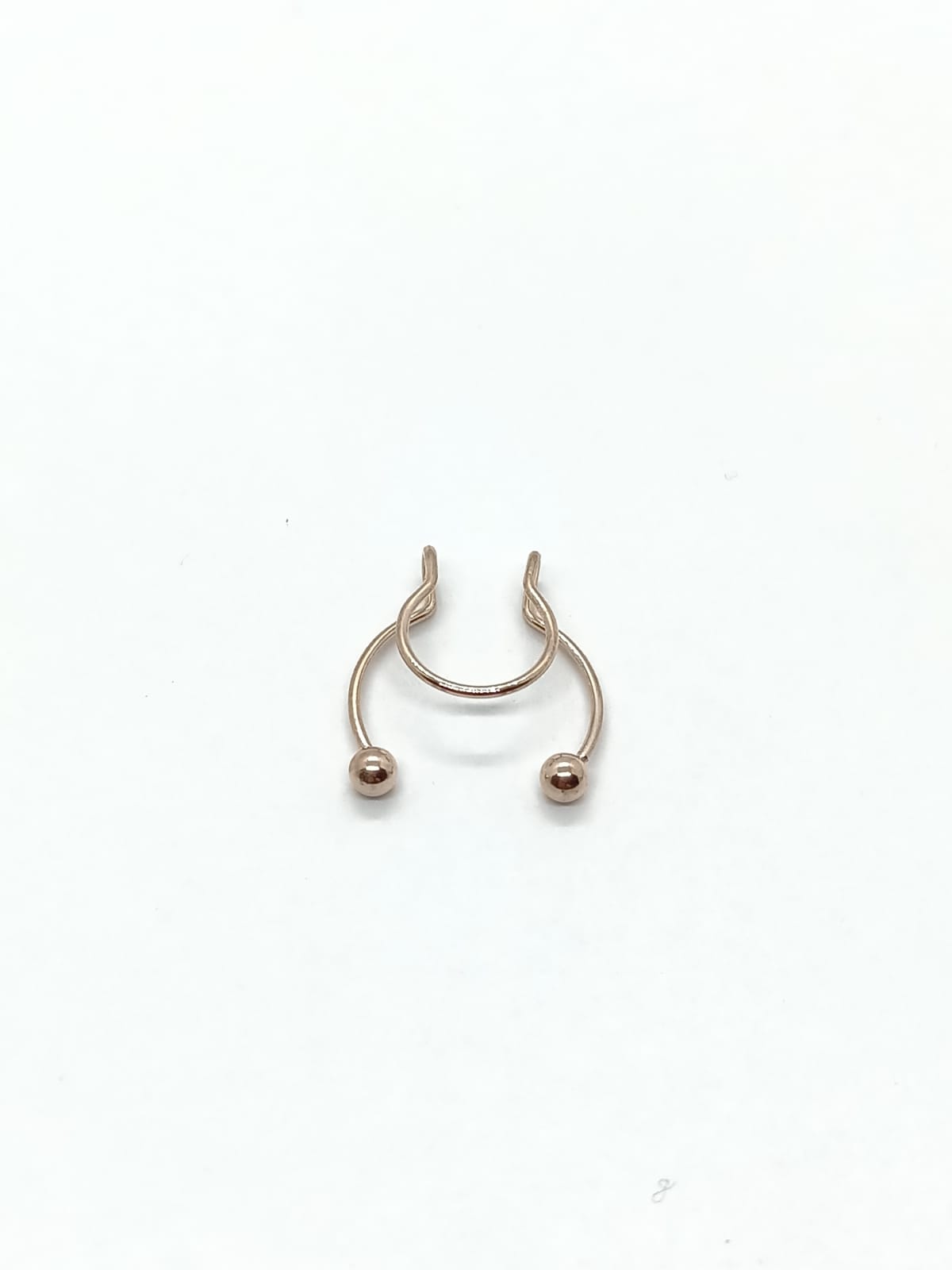 PIERCING EL BAÚL DE JUMA ACERO HIPOALERGENICO BAÑADO EN ORO ROSA 14KL SEPTUM SIN PERFORACION - 5