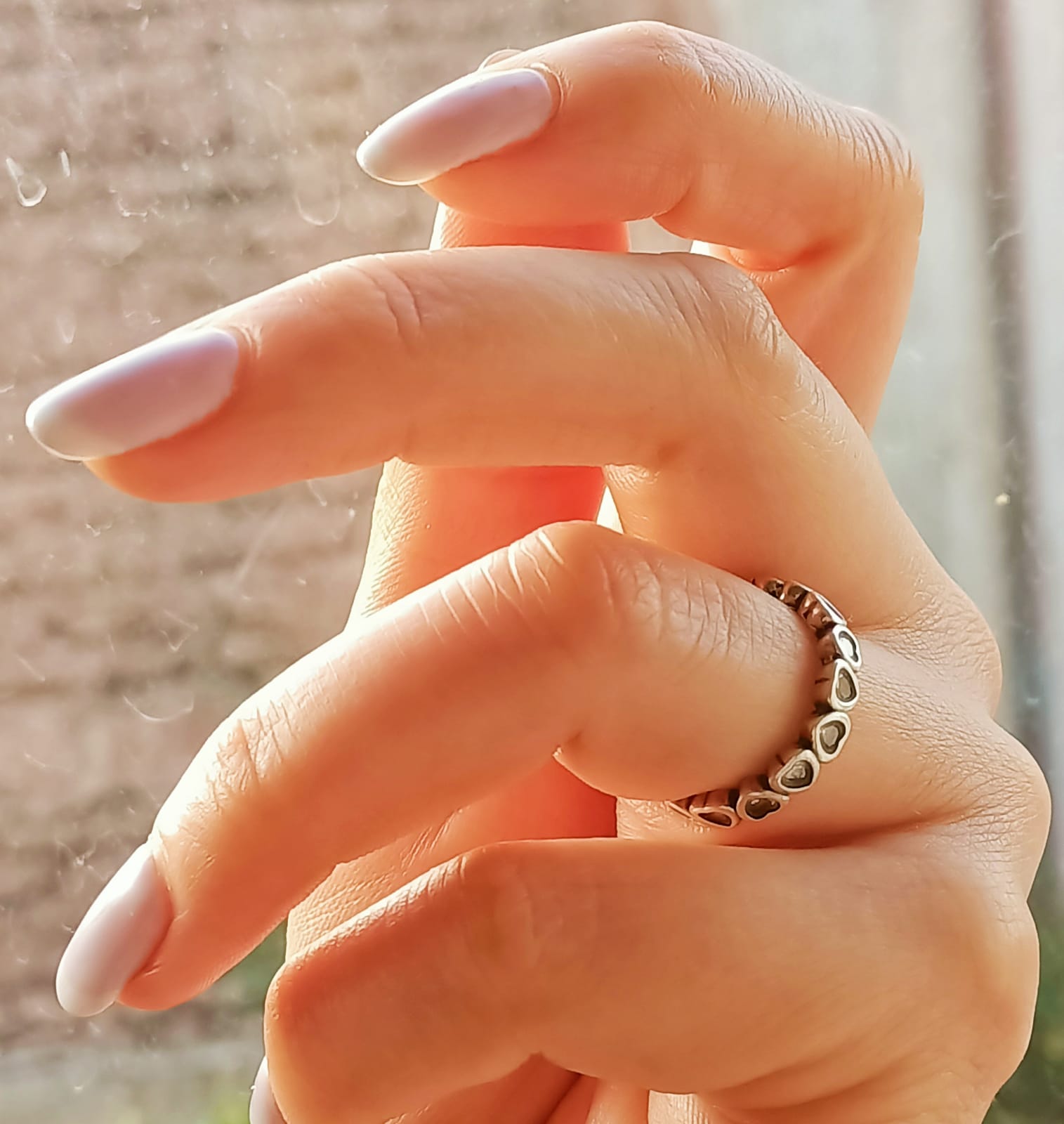 ANILLO EL BAÚL DE JUMA PILA PLATA FINA LEY S925 TALLA 8 CORAZONES ZIRCONIA COMPROMISO APILABLE - 2