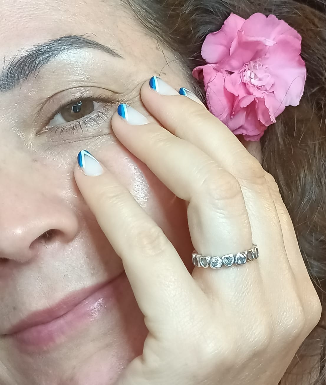 ANILLO EL BAÚL DE JUMA PILA PLATA FINA LEY S925 TALLA 8 CORAZONES ZIRCONIA COMPROMISO APILABLE - 3