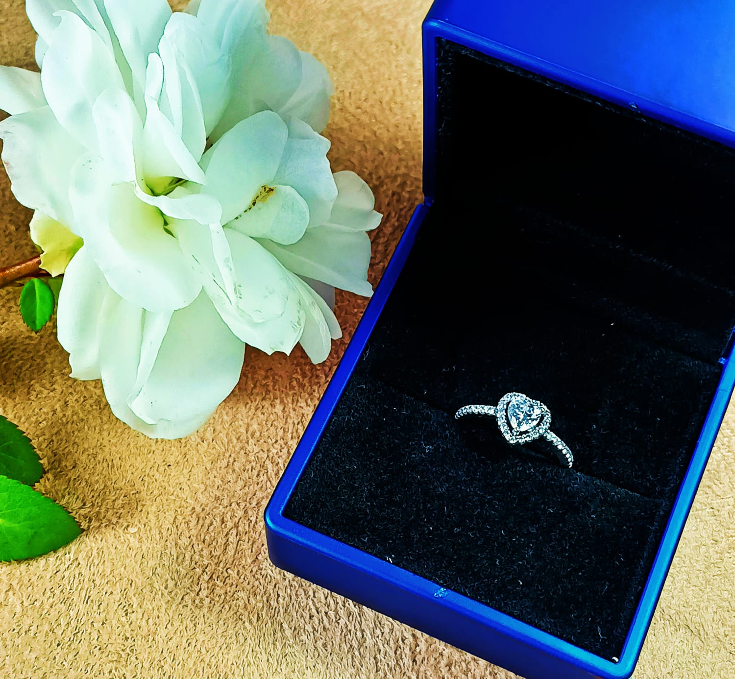 ANILLO EL BAÚL DE JUMA PLATA FINA LEY S925 CORTE CORAZÓN COMPROMISO TALLA 9 - 2