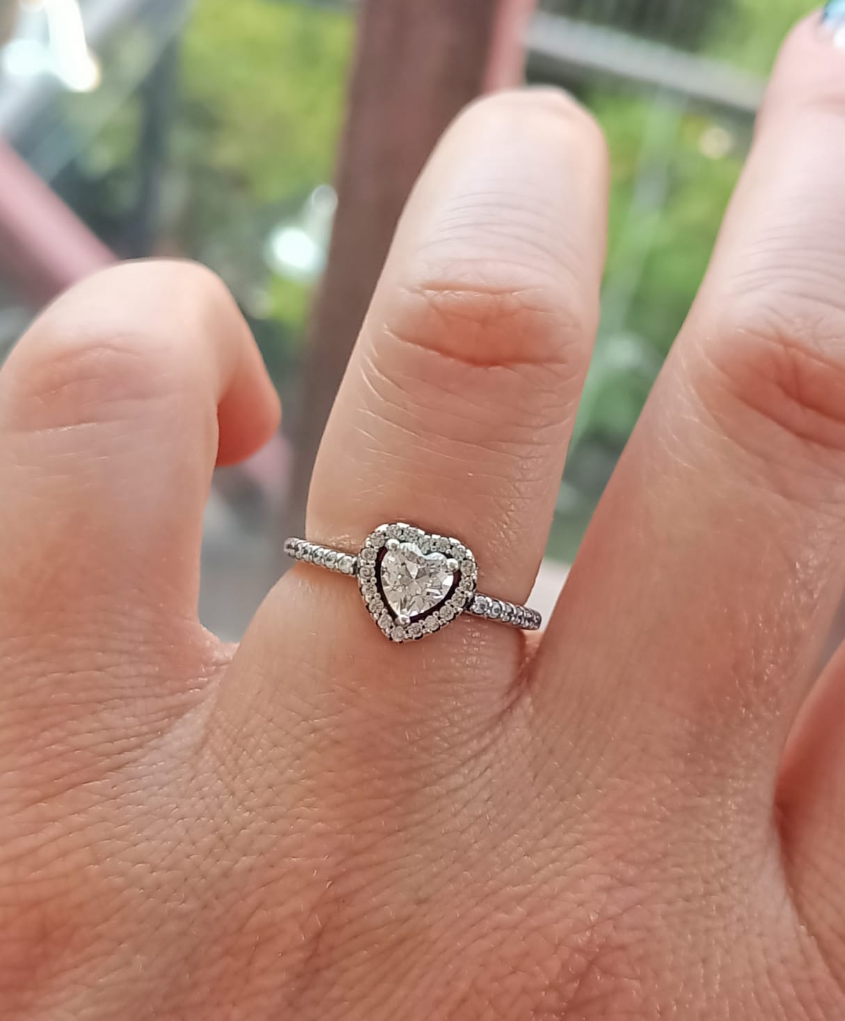 ANILLO EL BAÚL DE JUMA PLATA FINA LEY S925 CORTE CORAZÓN COMPROMISO TALLA 9 - 3