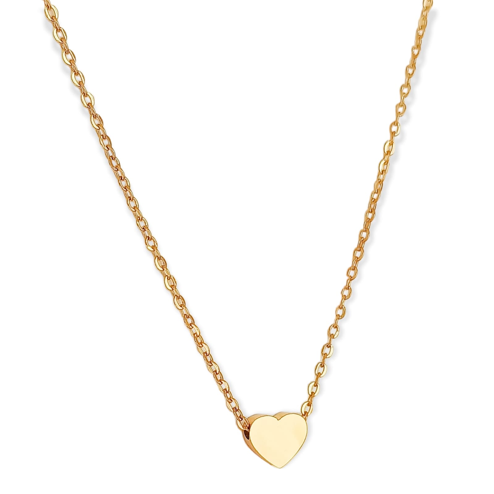 CADENA CORAZÓN GOLDEN MINIMALISTA CHAPADA EN ORO 18K - 1