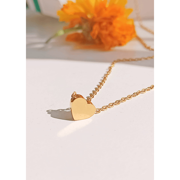 CADENA CORAZÓN GOLDEN MINIMALISTA CHAPADA EN ORO 18K - 7