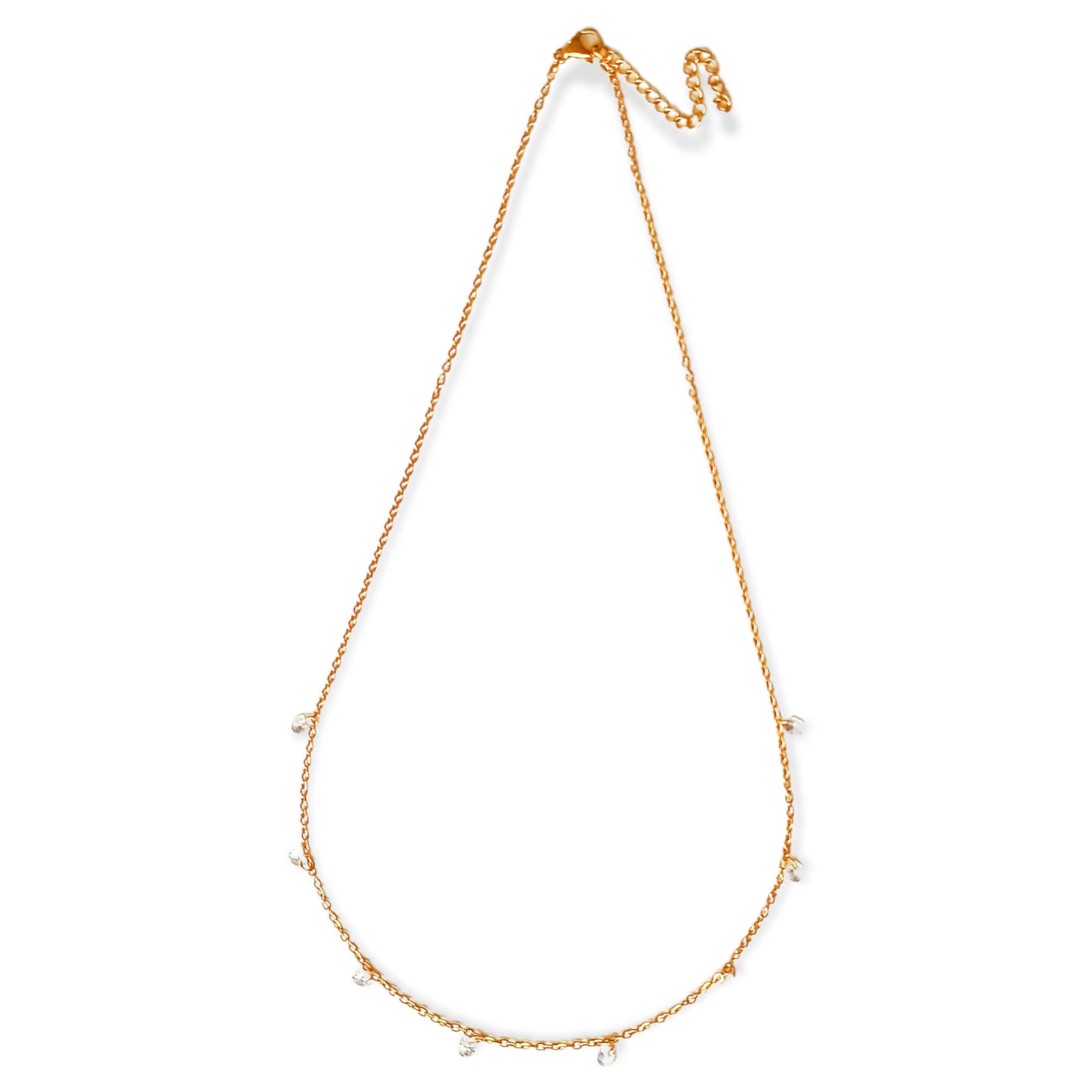 CADENA COLGANTE PUNTO DE LUZ ZIRCONIA CHAPADO EN ORO 18K - 3