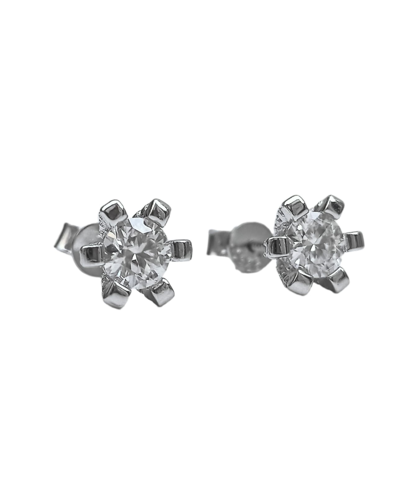 AROS PUNTO DE LUZ 5MM 0.5CT PLATA 925 MOISSANITA CERTIFICADA - 4