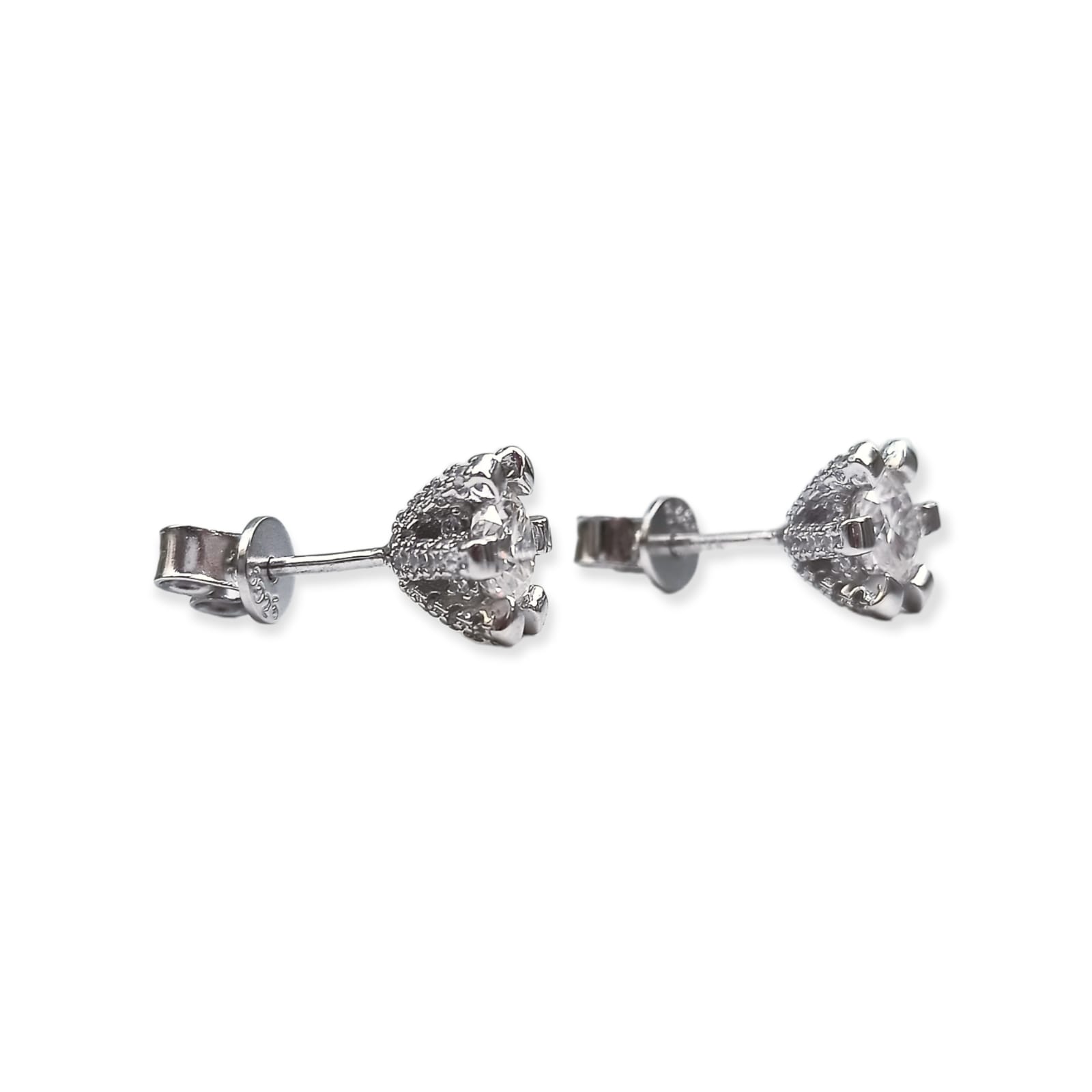 AROS PUNTO DE LUZ 5MM 0.5CT PLATA 925 MOISSANITA CERTIFICADA - 5