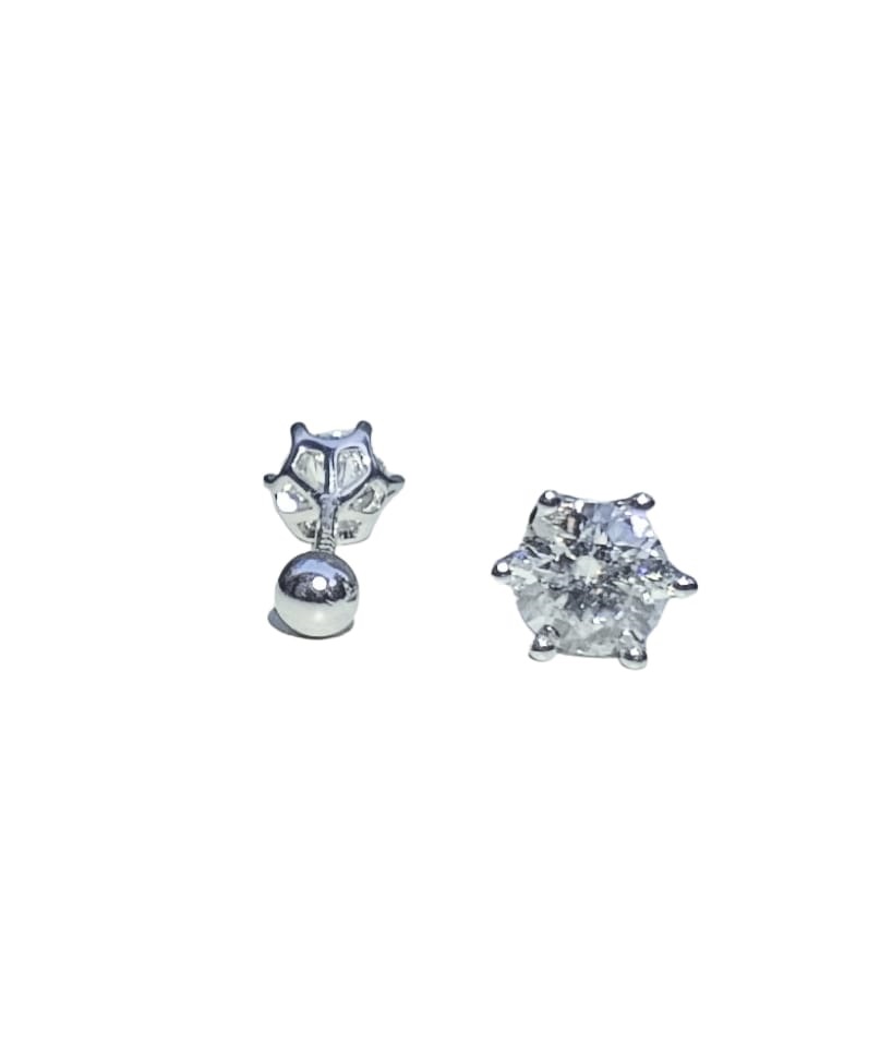 AROS PUNTO LUZ 5MM PIERCING PLATA 925 MOISSANITA CERTIFICADA - 9