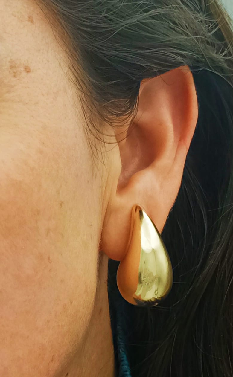 AROS GOTA VIRAL CHAPADO EN ORO 18K EARCUFF SIN PERFORACIÓN - 2