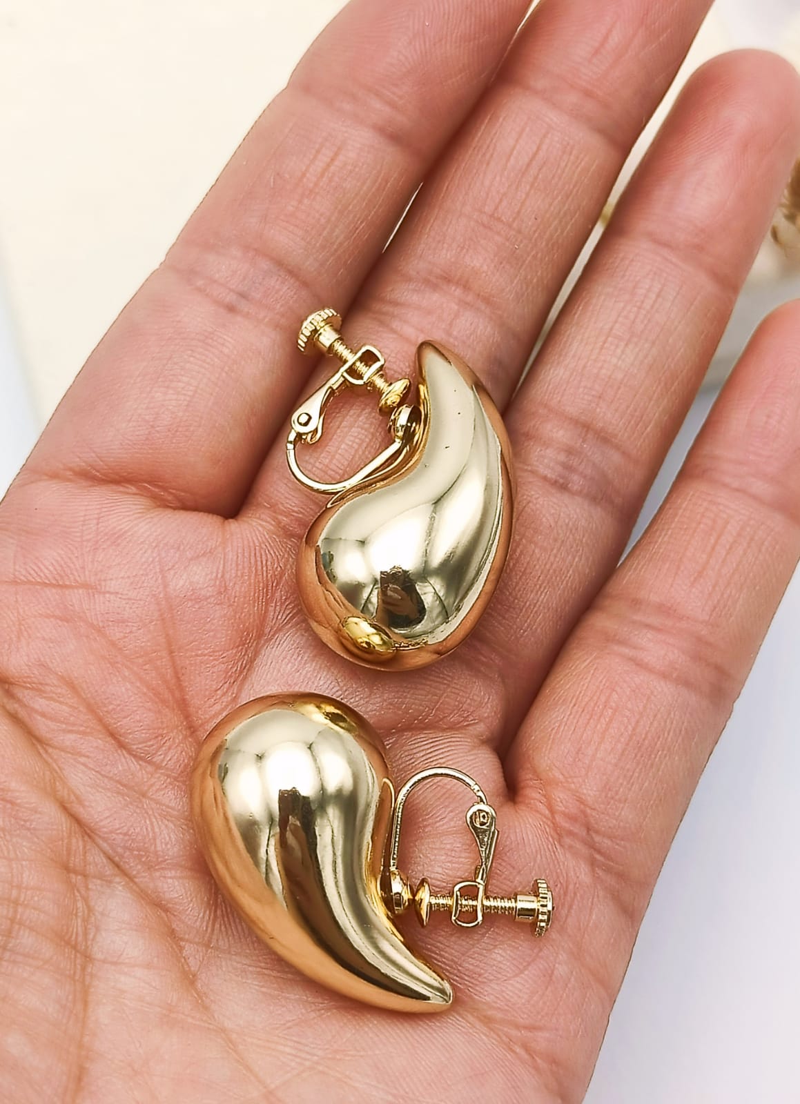 AROS GOTA VIRAL CHAPADO EN ORO 18K EARCUFF SIN PERFORACIÓN - 4