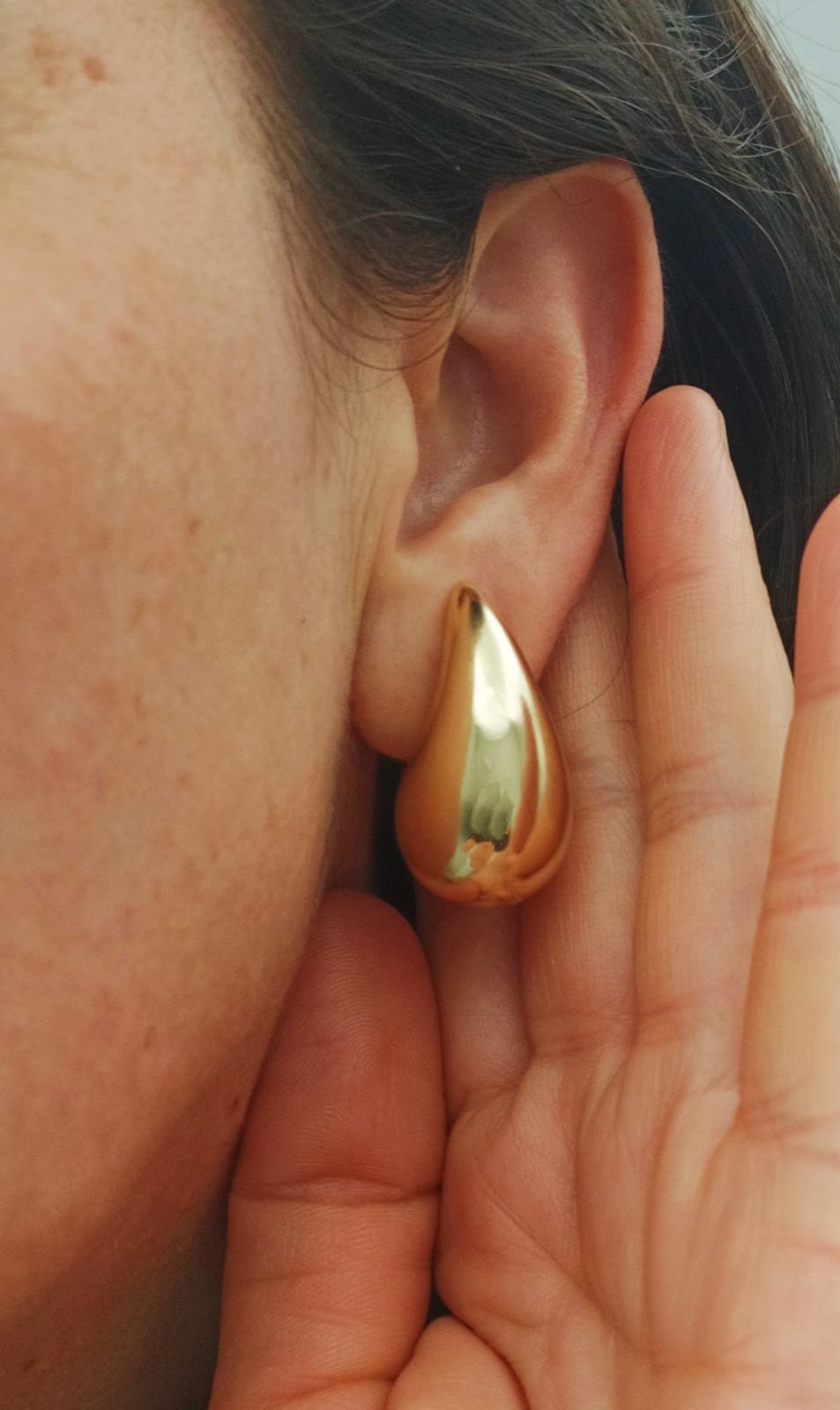 AROS GOTA VIRAL CHAPADO EN ORO 18K EARCUFF SIN PERFORACIÓN - 5