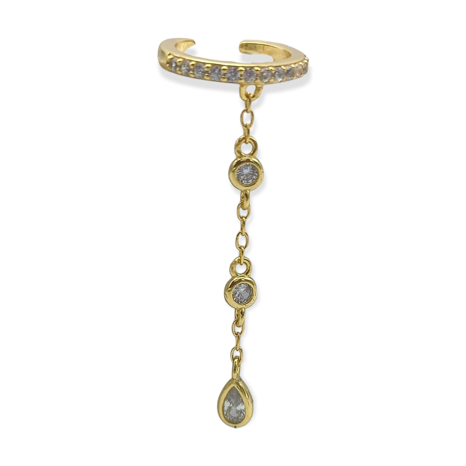 ARO EARCUFF JASMINE PLATA 925 CHAPADO EN ORO 18K - 1