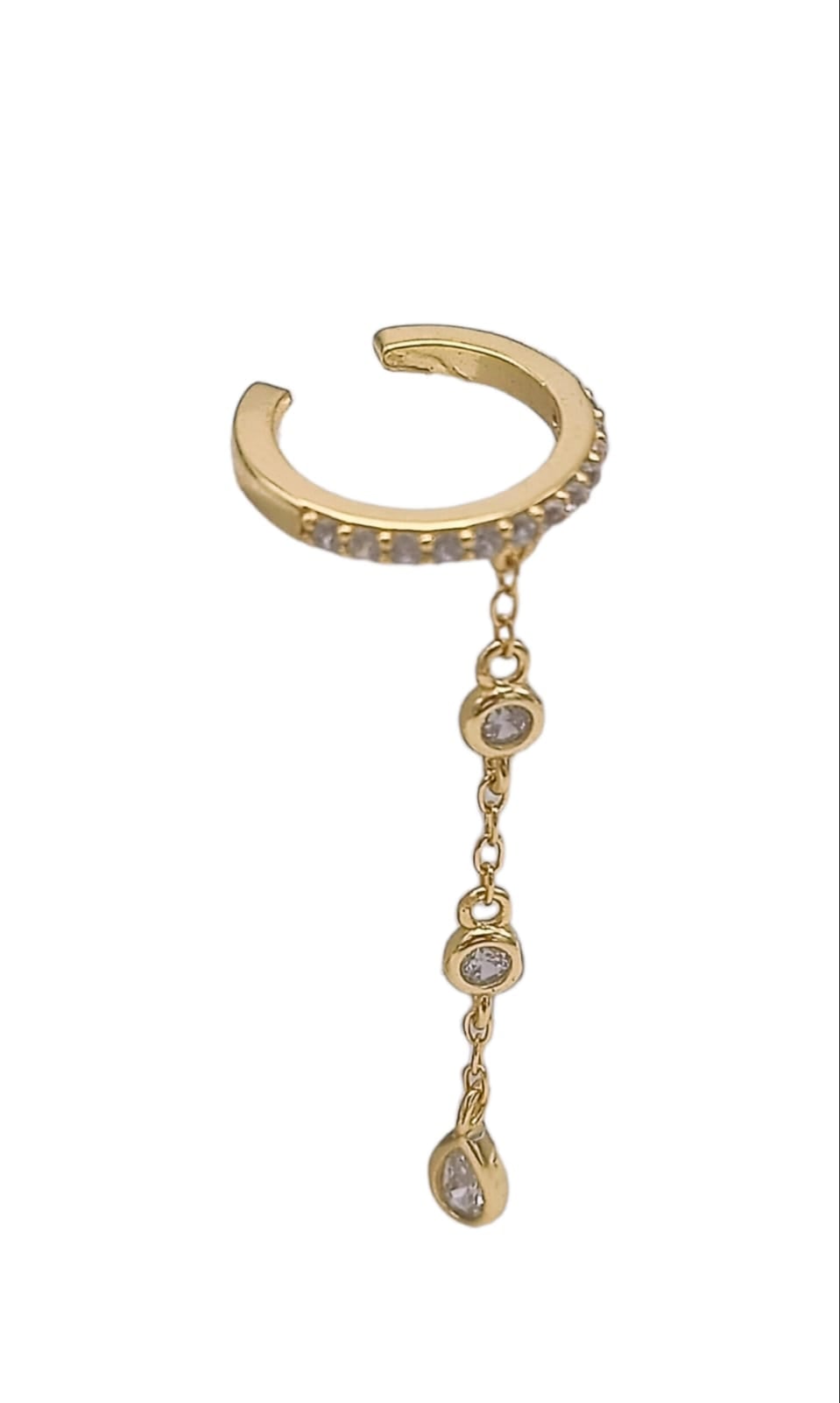 ARO EARCUFF JASMINE PLATA 925 CHAPADO EN ORO 18K - 5