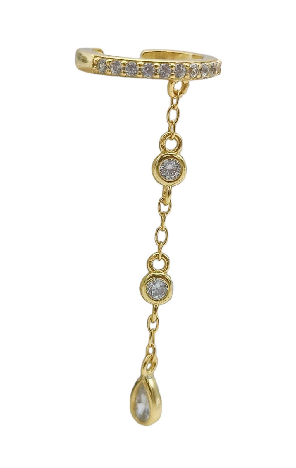 ARO EARCUFF JASMINE PLATA 925 CHAPADO EN ORO 18K - 6