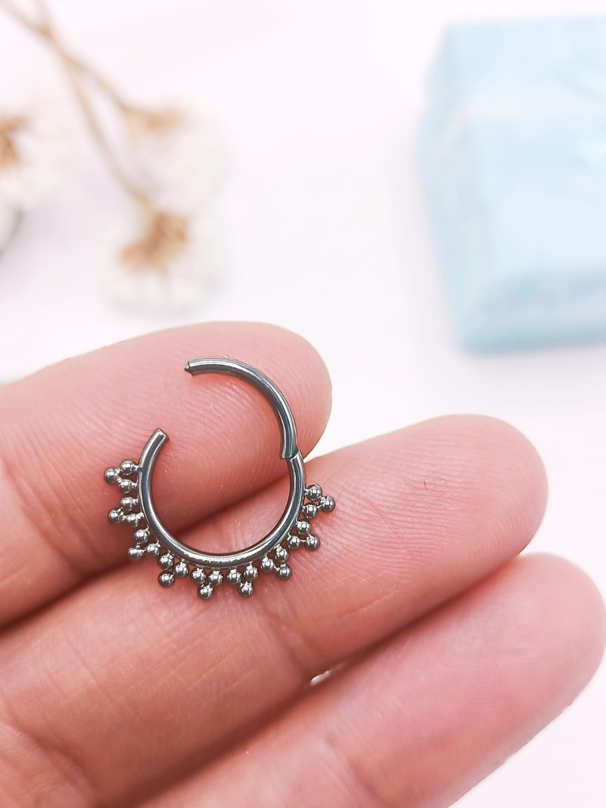PIERCING SEPTUM DAITH HELIX TRAGUS F136 G23 ACERO DE TITANIO - 5