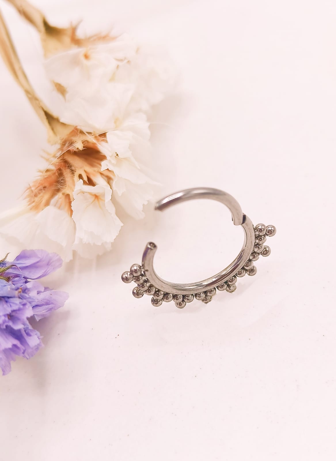 PIERCING SEPTUM DAITH HELIX TRAGUS F136 G23 ACERO DE TITANIO - 6